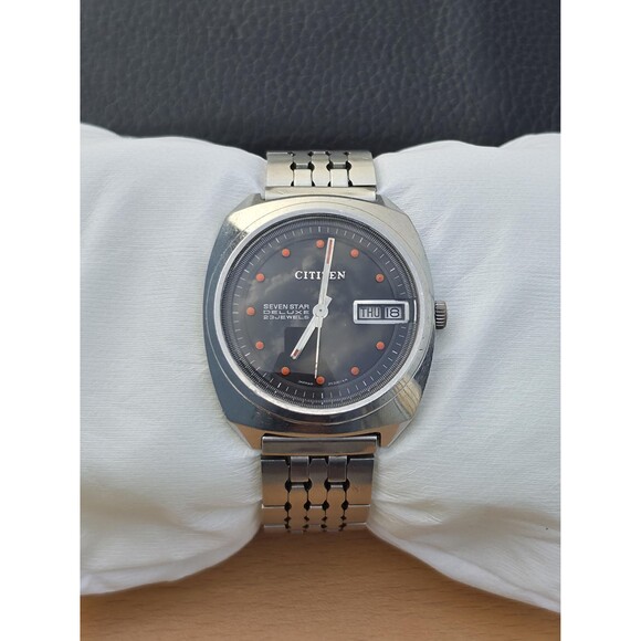 Vintage Citizen Seven Star Deluxe Automatic Watch 23 Jewels Day Date JDM 70s main image 12